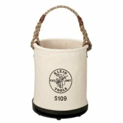 Klein Tools Klein 5109P Bucket #6 Canvas Wide-Opening Straight-Wall Pocket