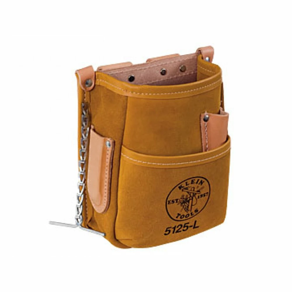 Klein Tools Klein 5125L 5-Pocket Tool Pouch - Leather