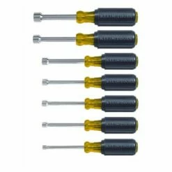 Klein Tools Klein 7-Piece Cushion-Grip Nut-Driver Set 3-Inch Shanks